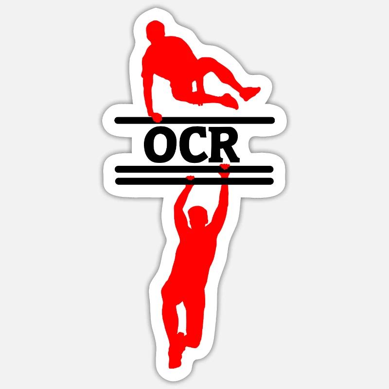 OCR-Bewegung – Sprung- und Hängdesign - Sticker Größe S (10 x 10 cm) - Mattweiß