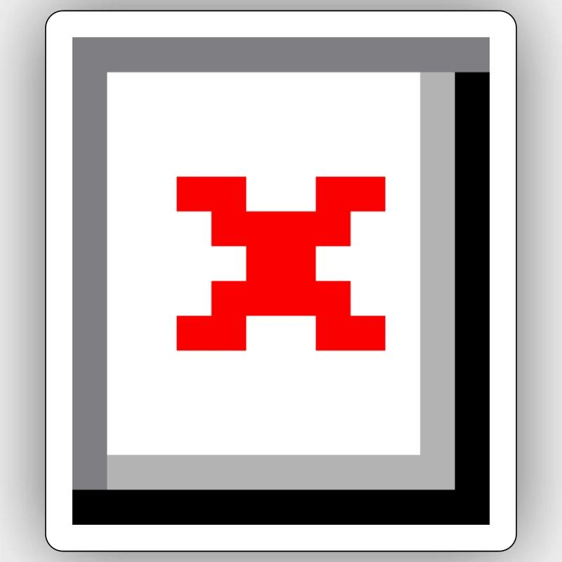 Image Not Found - Sticker Größe S (10 x 10 cm) - Mattweiß