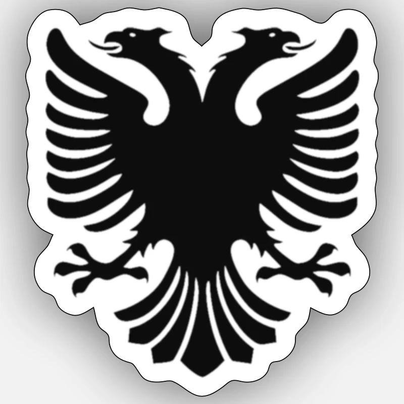 Albanian Eagle - Sticker Größe S (10 x 10 cm) - Mattweiß