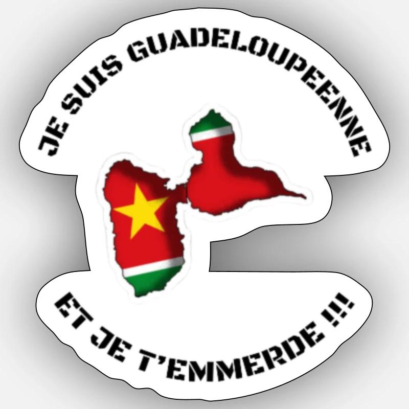 JE SUIS GUADELOUPEENNE removebg preview Sticker taille S (10 x 10 cm)