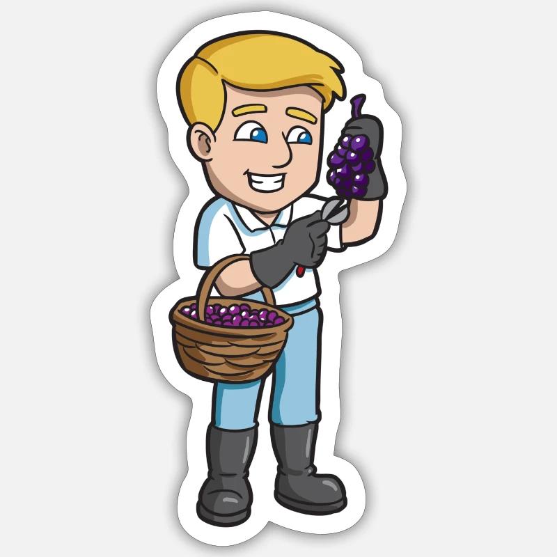 Farmer - Sticker size S (10 x 10 cm) - white matte