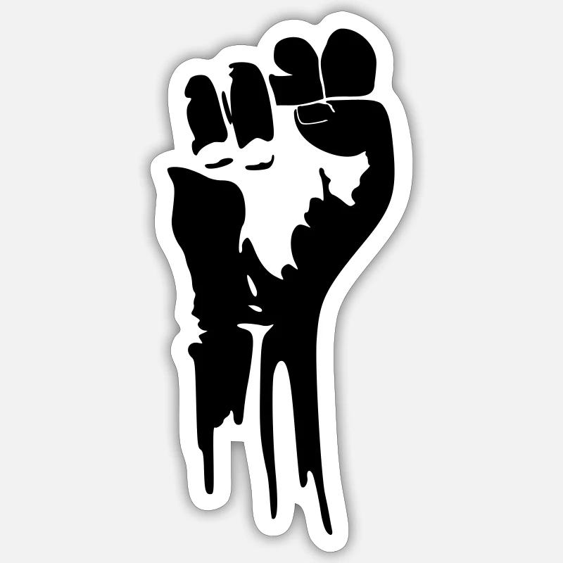 Faust- BLACK Sticker Größe S (10 x 10 cm)