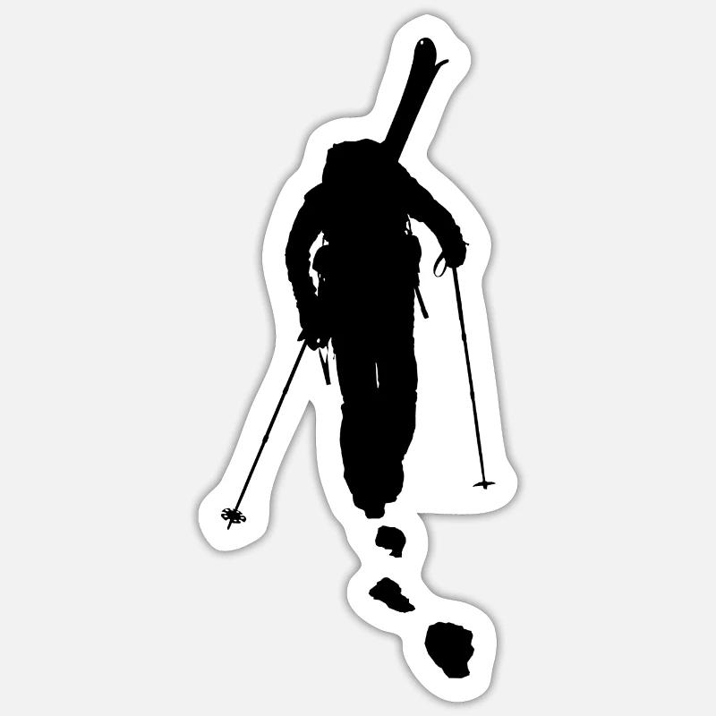 freeride skiing Sticker size S (10 x 10 cm)