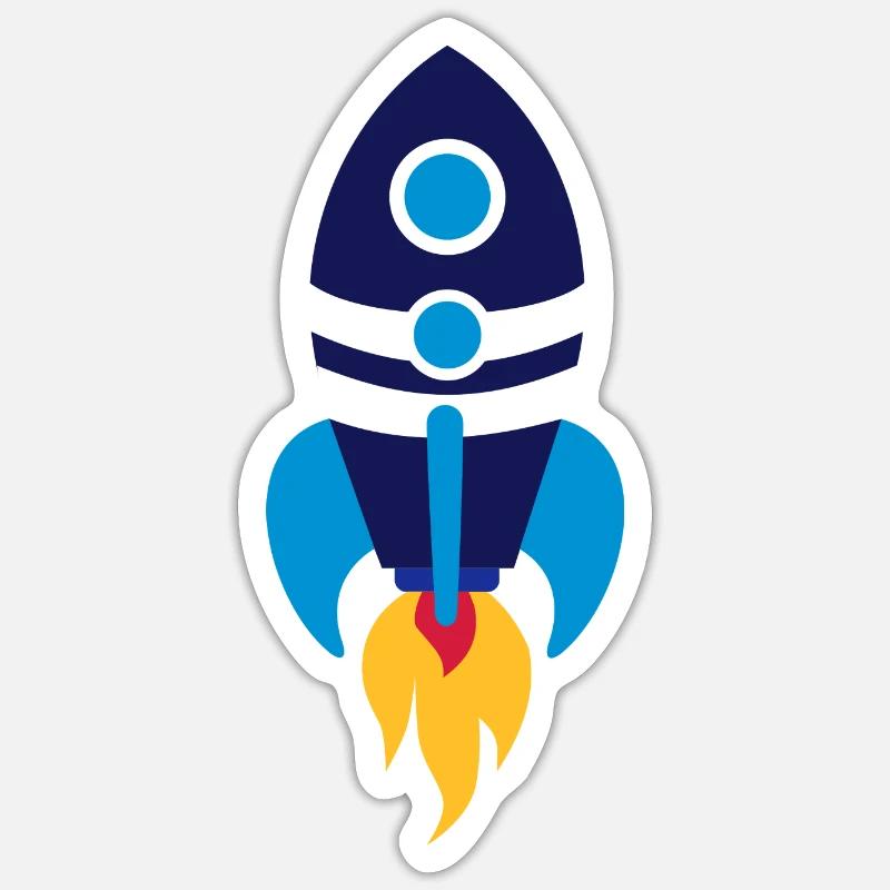 Rocket Sticker size S (10 x 10 cm)