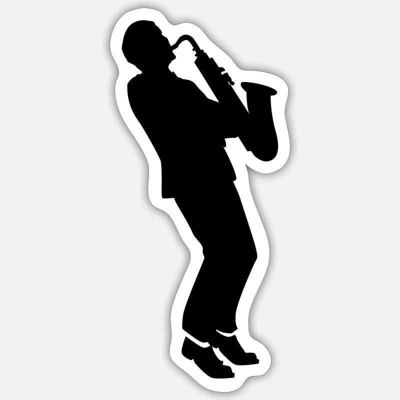 saxophone player Sticker size S (10 x 10 cm)