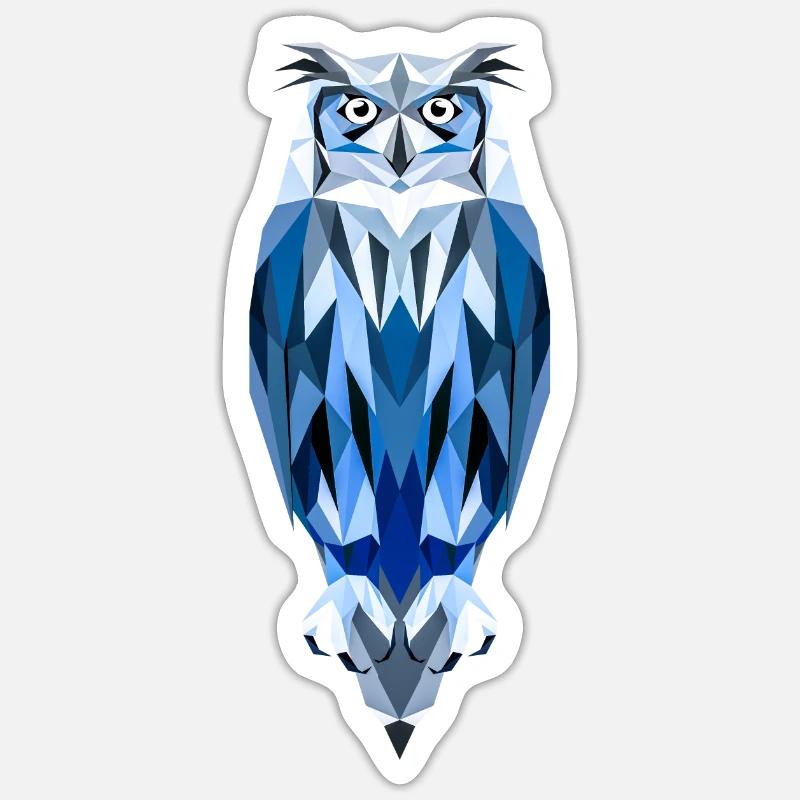 Polygon Eule Sticker Größe S (10 x 10 cm)
