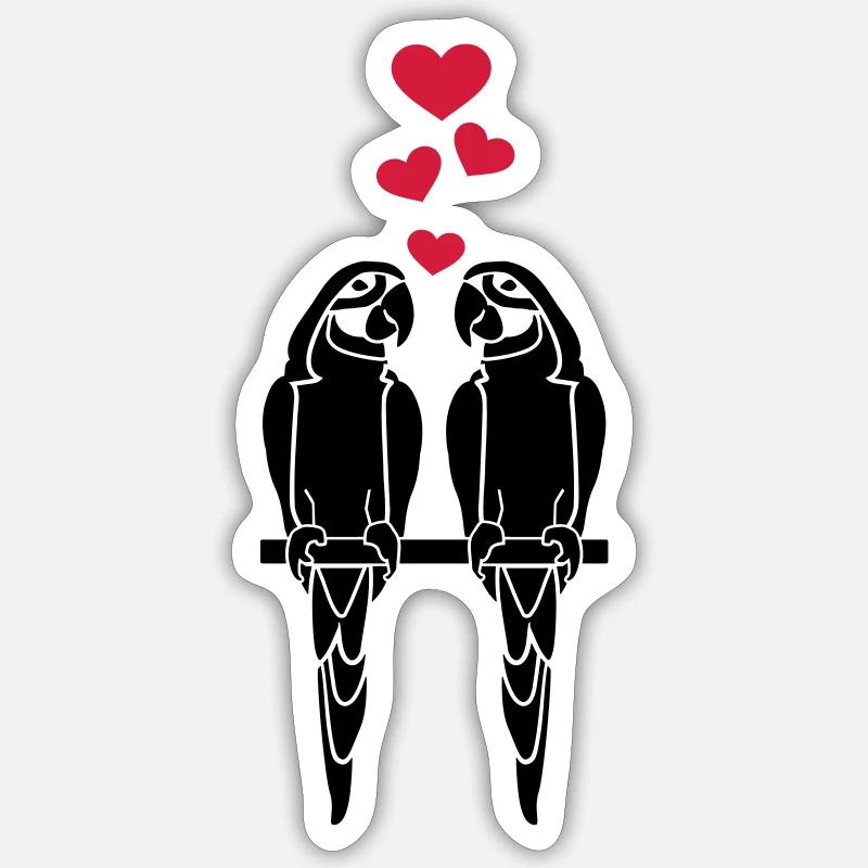 Parrot - Sticker size S (10 x 10 cm) - white matte