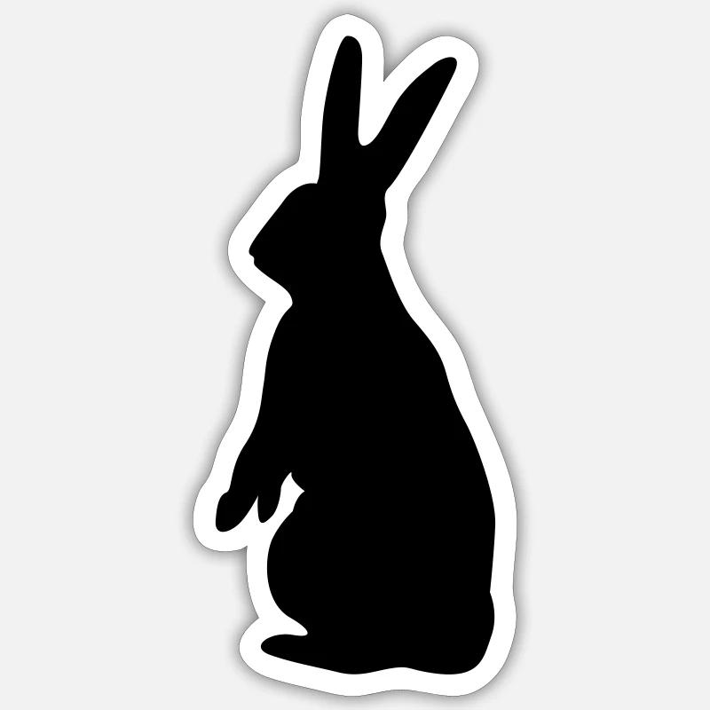 rabbit - Sticker Größe S (10 x 10 cm) - Mattweiß
