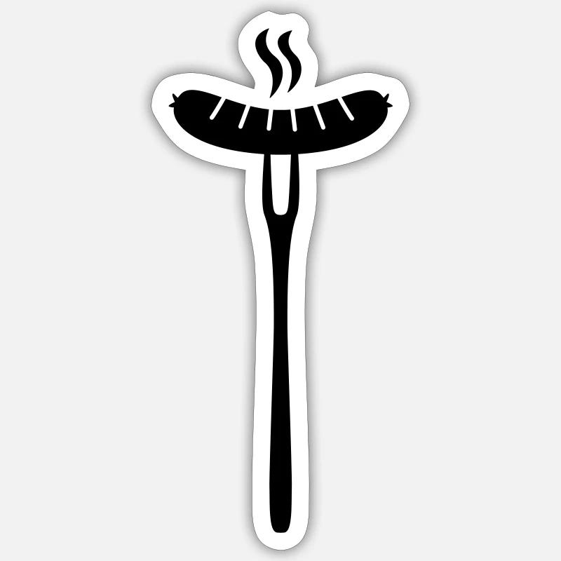 saucisse Sticker taille S (10 x 10 cm)