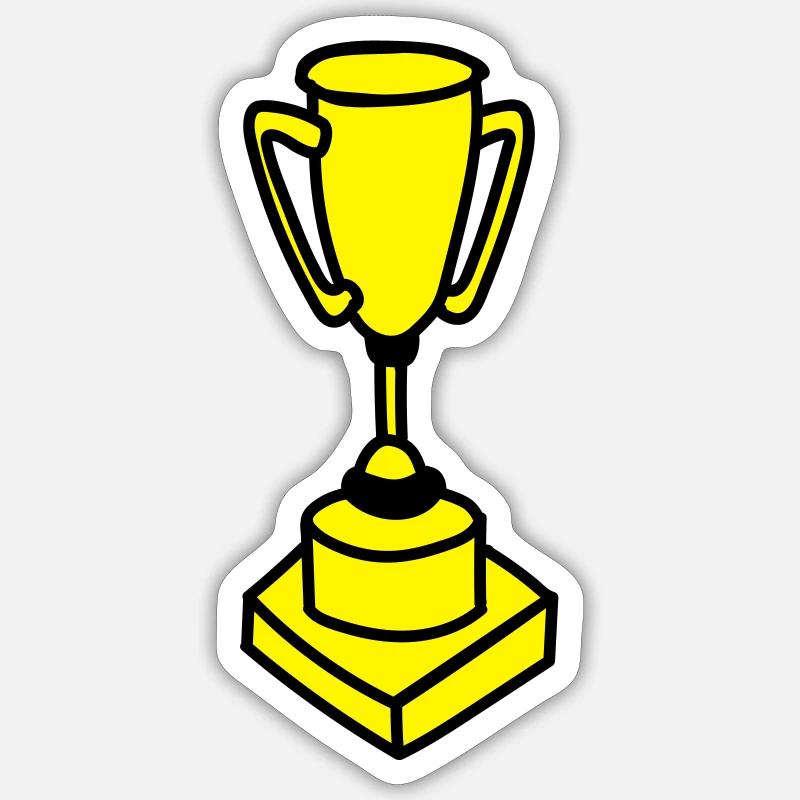 Trophy - Sticker size S (10 x 10 cm) - white matte