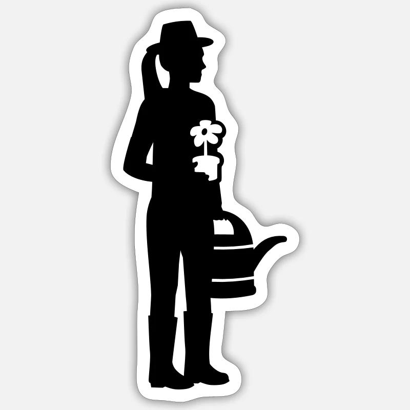 Gärtnerin Sticker Größe S (10 x 10 cm)