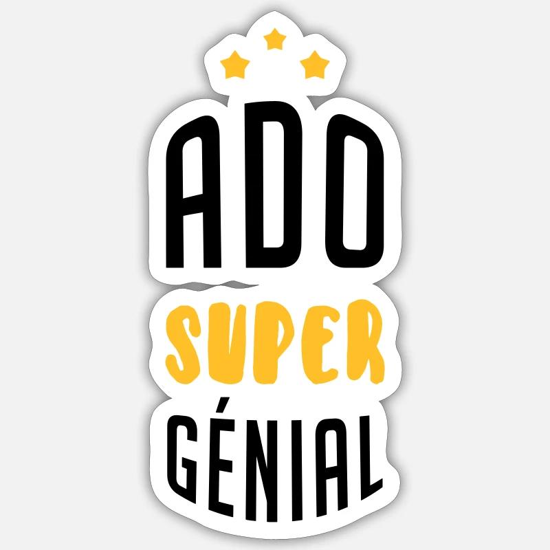 adolescent / enfant / ado / adolescente Sticker taille S (10 x 10 cm)