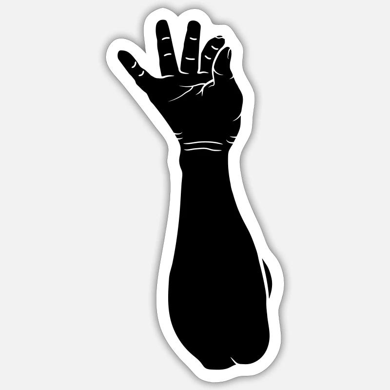 Saupoudrer de sel - Sticker taille S (10 x 10 cm) - blanc mat