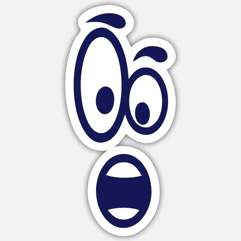 Figur und 9 - Sticker Größe S (10 x 10 cm) - Mattweiß