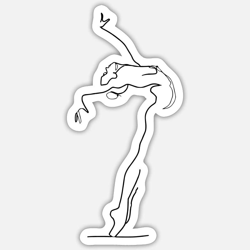 Danse - Sticker taille S (10 x 10 cm) - blanc mat