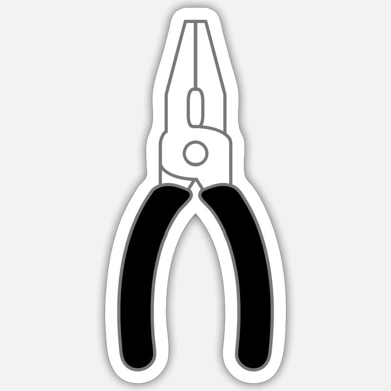 Outil de pince à logo - Sticker taille S (10 x 10 cm) - blanc mat