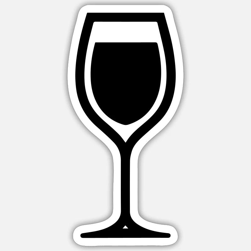 Wine - Sticker size S (10 x 10 cm) - white matte