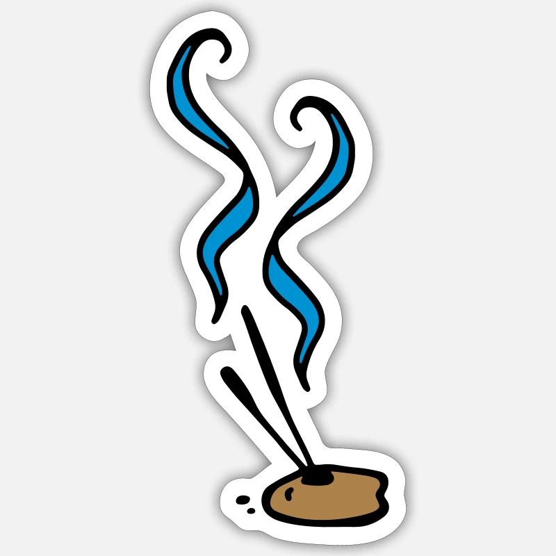 Bâtons d'encens Bâtons d'encens bâtons d'encens - Sticker taille S (10 x 10 cm) - blanc mat