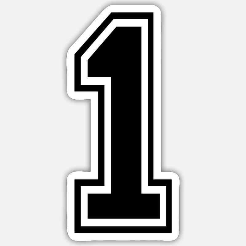 Cadeau Numero 1 équipe d'université - Sticker taille S (10 x 10 cm) - blanc mat
