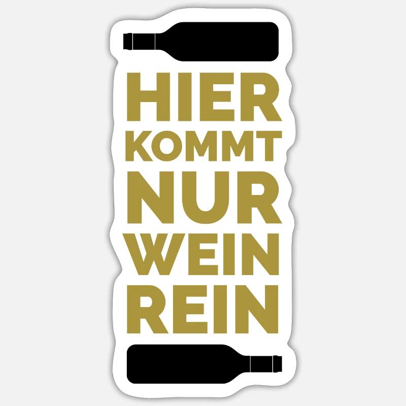 Fass auf. Besäufnis go: Wein rein. Oder Bier! Sticker Größe S (10 x 10 cm)