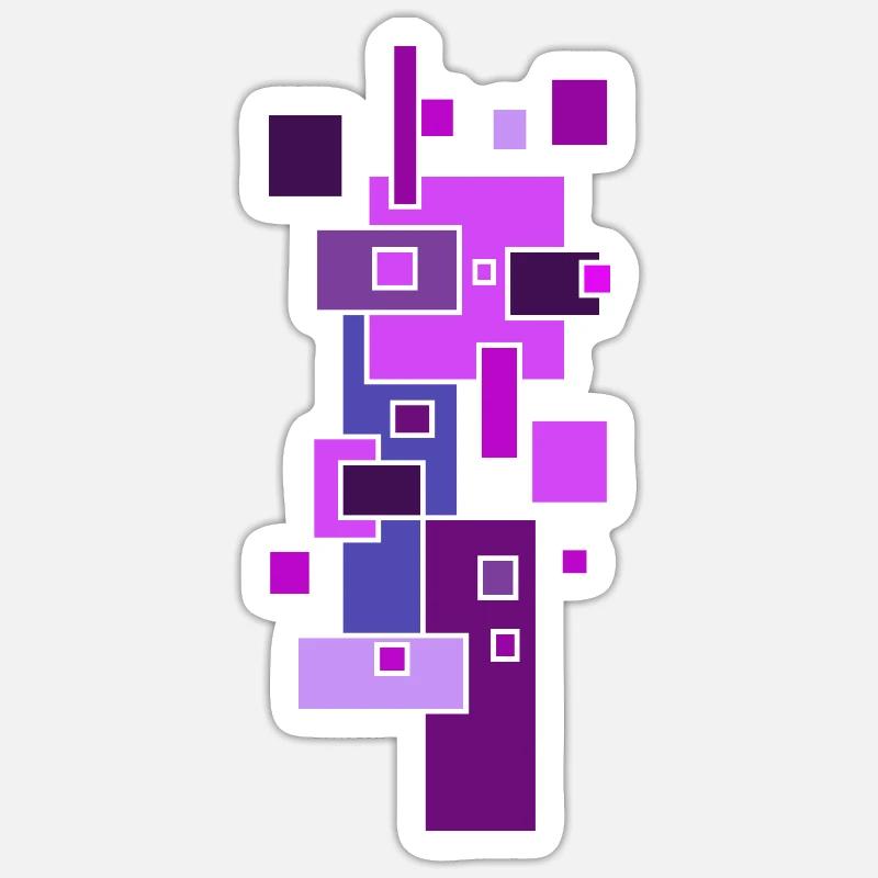 Building Blocks Architecture Pattern - Sticker size S (10 x 10 cm) - white matte