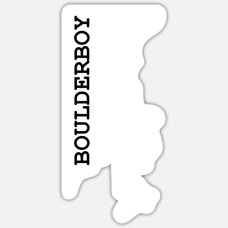 Boulderboy - Sticker Größe S (10 x 10 cm) - Mattweiß