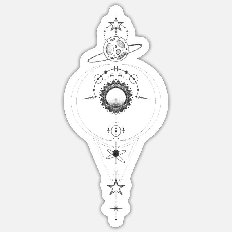 Sketch Geometry Galaxy Sticker size S (10 x 10 cm)