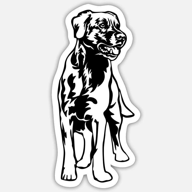 Labrador - Sticker taille S (10 x 10 cm) - blanc mat