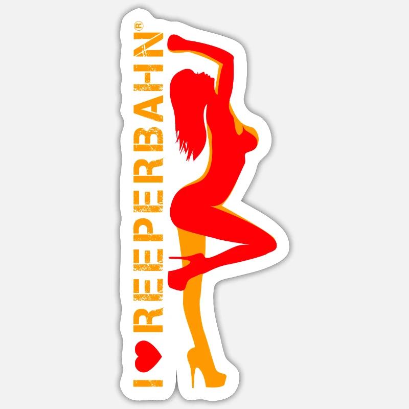 I LOVE REEPERBAHN® - Pole Dance Babe Sticker Größe S (10 x 10 cm)