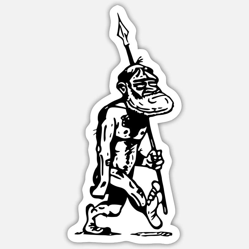homme des cavernes Ancêtre Grand singe Évolution Sticker taille S (10 x 10 cm)