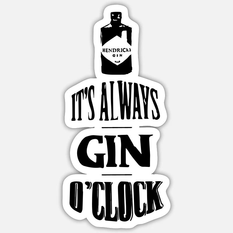 toujours gin oclock Sticker taille S (10 x 10 cm)