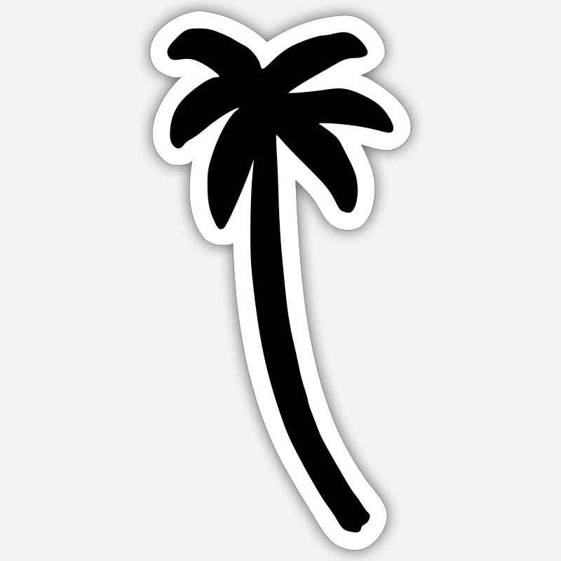 Palm tree - Sticker size S (10 x 10 cm) - white matte