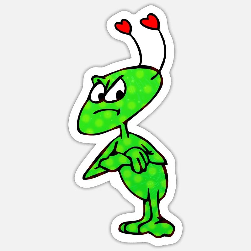 "Grumpy Kid" - Just love me! Sticker size S (10 x 10 cm)