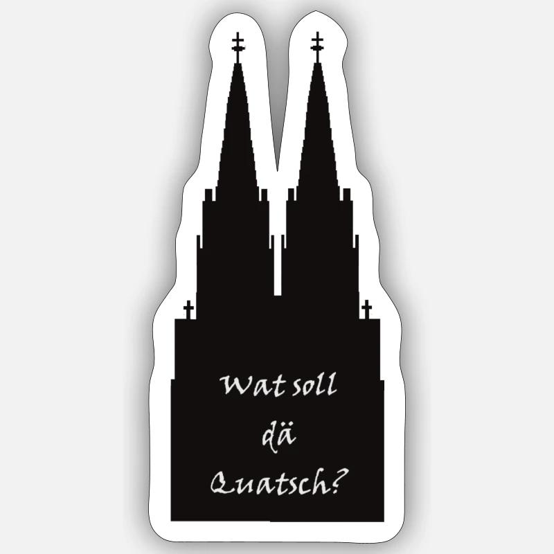 Wat soll dä Quatsch? - Sticker Größe S (10 x 10 cm) - Mattweiß