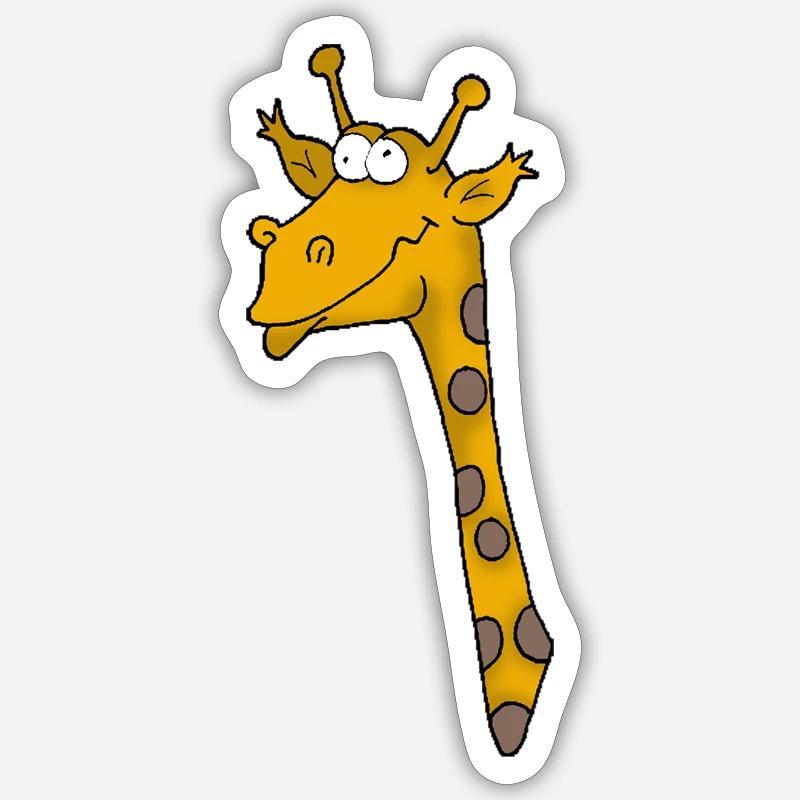 Giraffe 3 - Sticker Größe S (10 x 10 cm) - Mattweiß