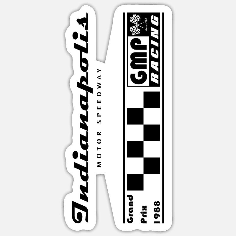 Conception de voiture de course Indianapolis Sticker taille S (10 x 10 cm)