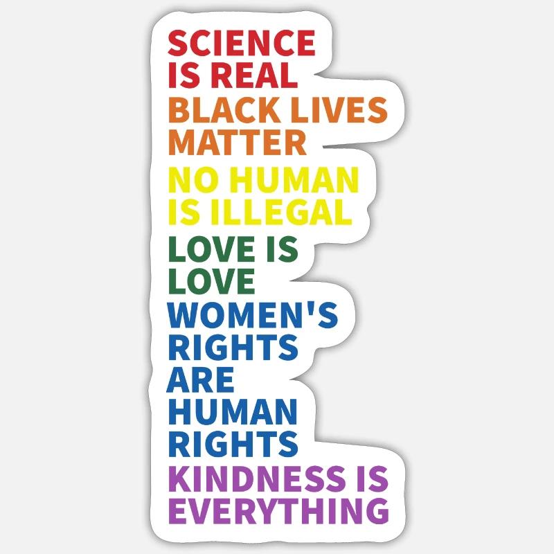 Rainbow Pride LGBTQ - Sticker taille S (10 x 10 cm) - blanc mat