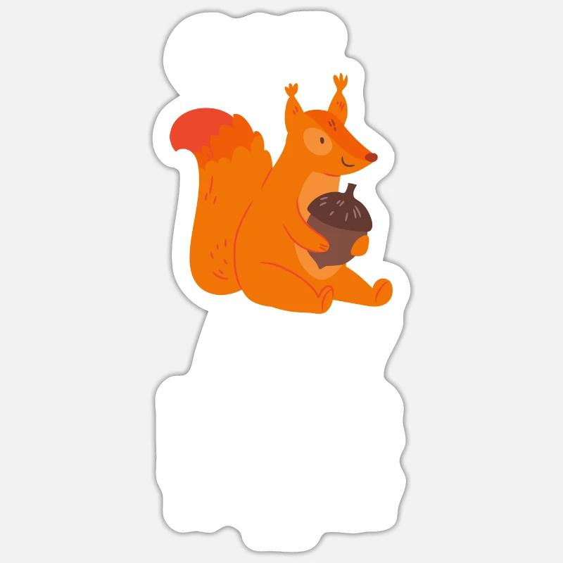 Eichhörnchen Nagetier Baumhörnchen Wald Baum Sticker Größe S (10 x 10 cm)