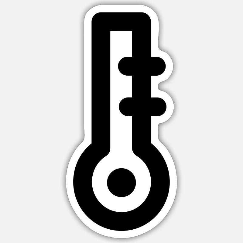 Termometer Icon - Sticker size S (10 x 10 cm) - white matte