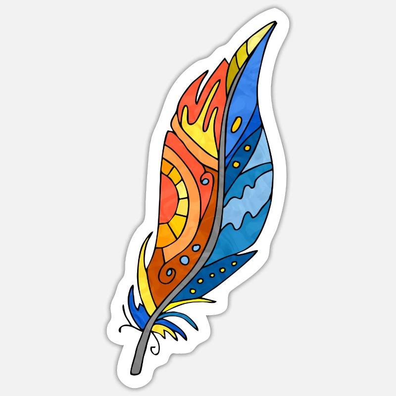 Feather Sticker size S (10 x 10 cm)