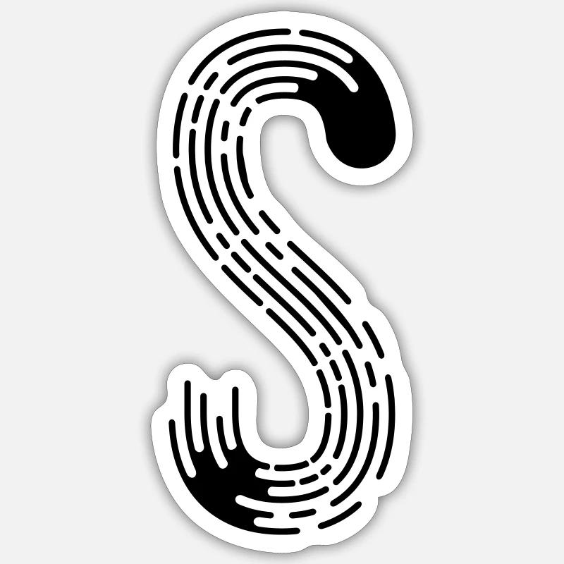 serpent rayer Sticker taille S (10 x 10 cm)