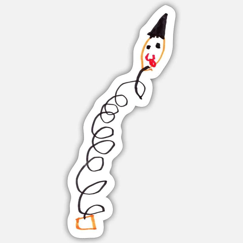Jack-in-the-box (transparent) - Sticker size S (10 x 10 cm) - white matte