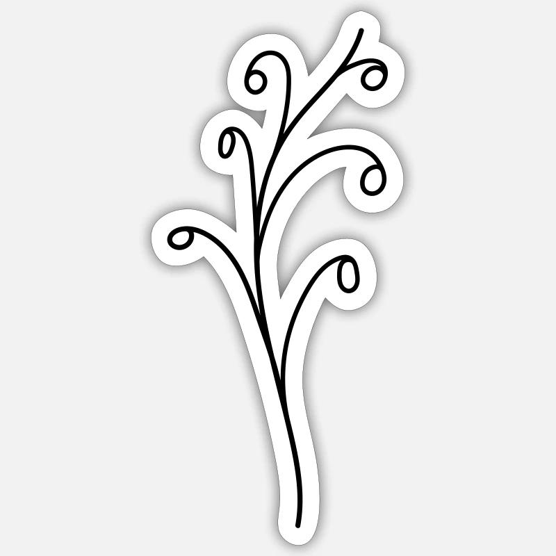 fleur Sticker taille S (10 x 10 cm)