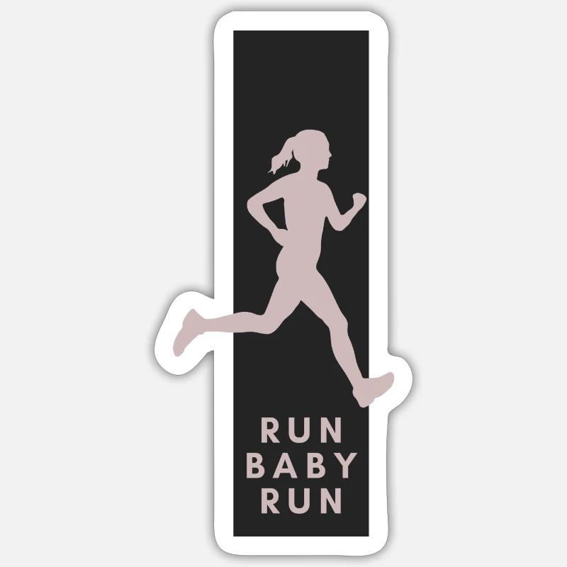 COURIR BÉBÉ COURIR - Sticker taille S (10 x 10 cm) - blanc mat