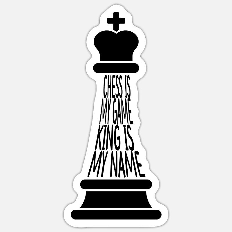 Schach Figur mit Spruch Sticker Größe S (10 x 10 cm)