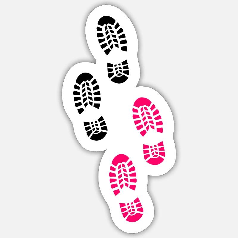 Empreintes - Sticker taille S (10 x 10 cm) - blanc mat