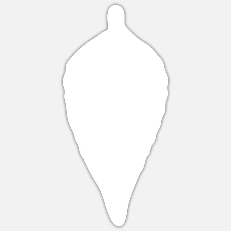 Leaf Jerusalem artichoke - WHITE Sticker size S (10 x 10 cm)