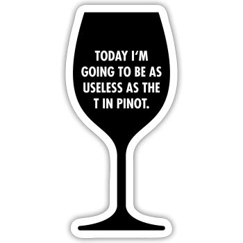 Pinot - Sticker size S (10 x 10 cm) - white matte - Front