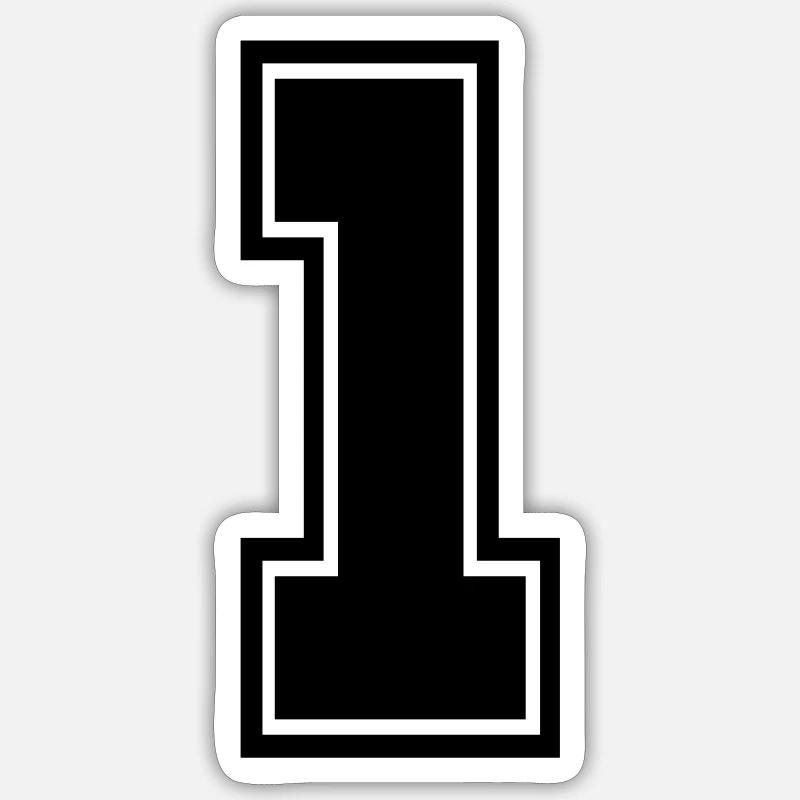 Nummer eins - number one - Sticker Größe S (10 x 10 cm) - Mattweiß