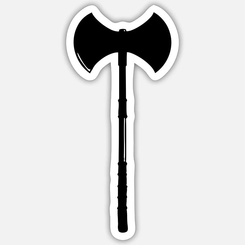 axt - Sticker Größe S (10 x 10 cm) - Mattweiß
